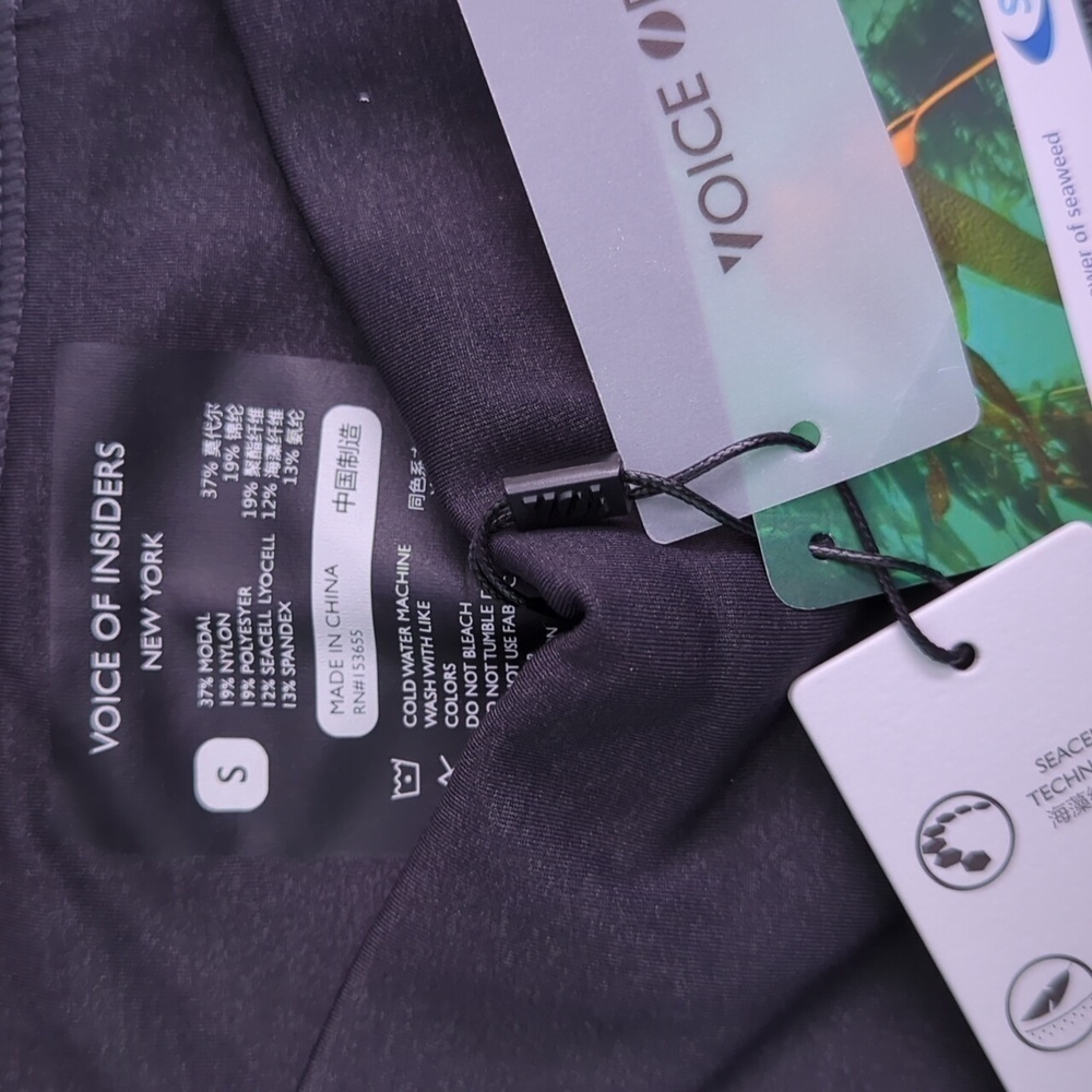 Leggings S Voice of Insiders SeaCell Wellness Charcoal Gray Athletic Wear - Picture 5 of 11